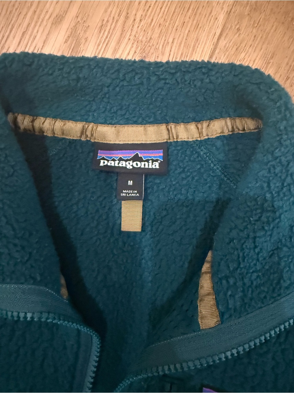 Patagonia Dark Teal Sherpa Fleece Jacket - Picture 2 of 2